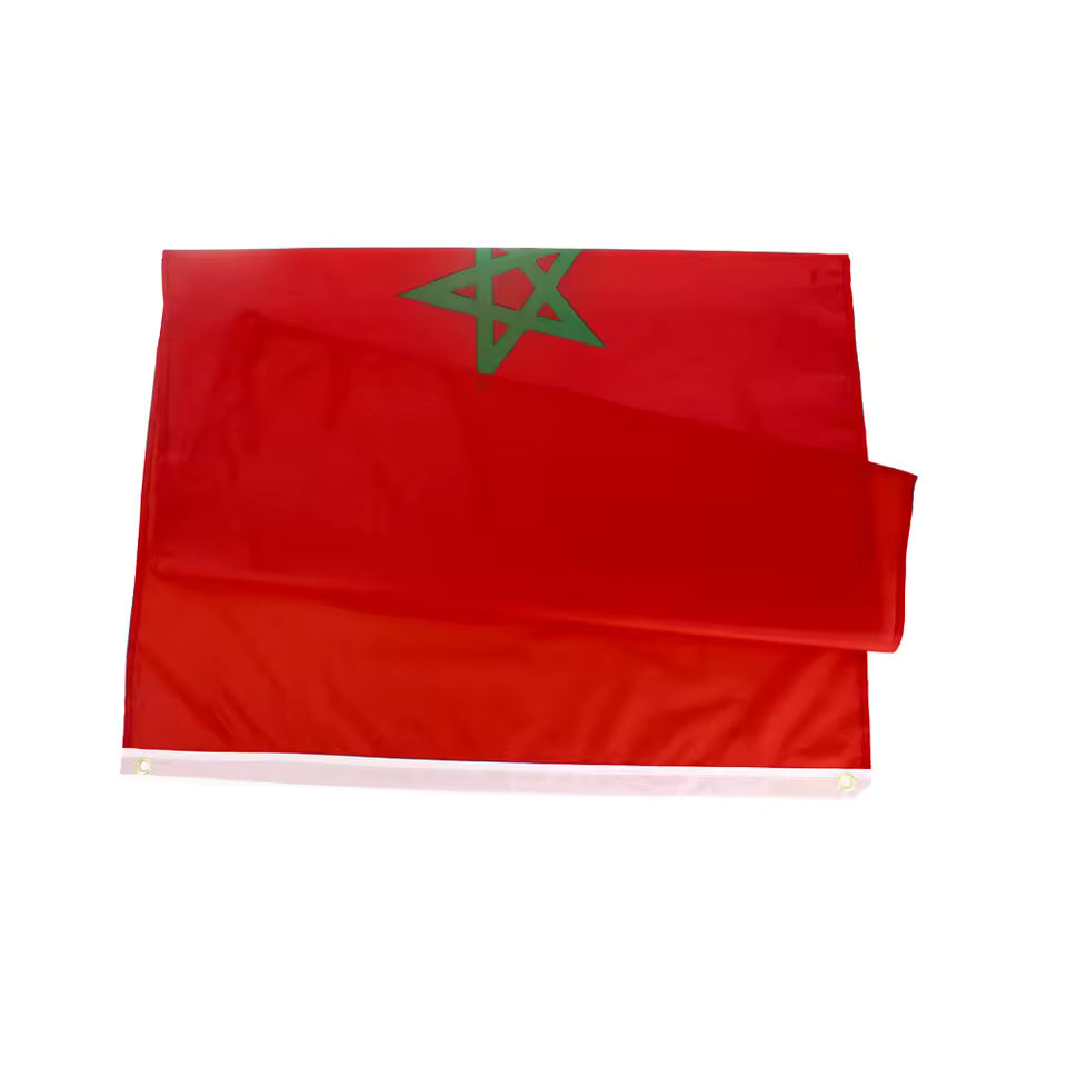 Marokko Flagge 90x150 cm – Robuste Hissfahne mit Ösen zur Befestigung