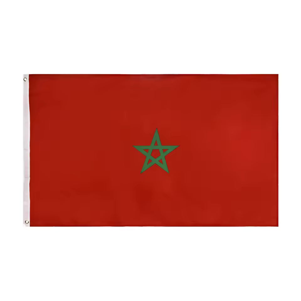 Marokko Flagge 90x150 cm – Robuste Hissfahne mit Ösen zur Befestigung