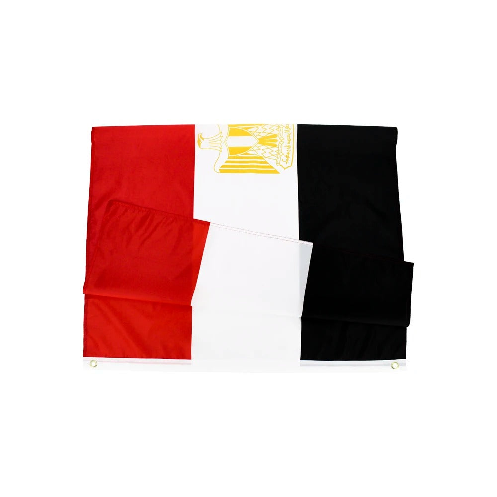 Ägypten Flagge 90x150cm – Polyesterfahne mit 2 Metallösen