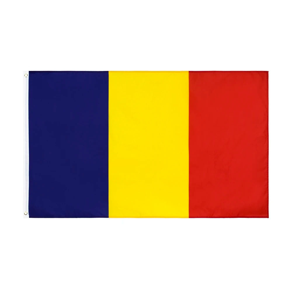 Rumänien Flagge 90x150 cm – Polyester Fahne mit Metallösen