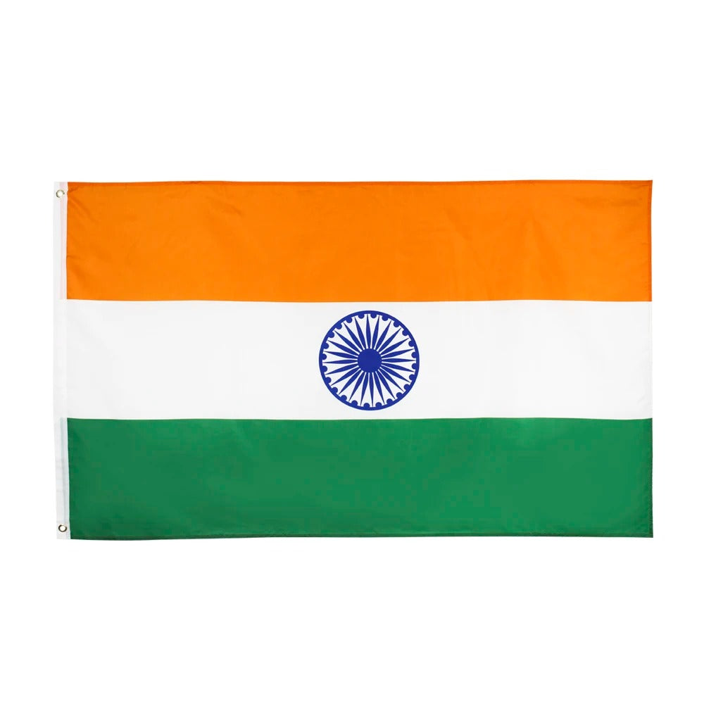 Indien Flagge 90x150 cm – Polyesterfahne mit Metallösen