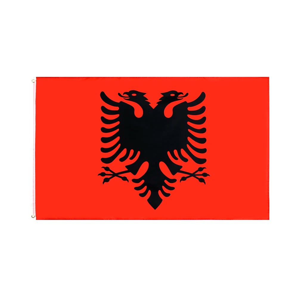 Albanien Flagge 90x150 cm – Robuste Polyesterfahne zum Aufhängen