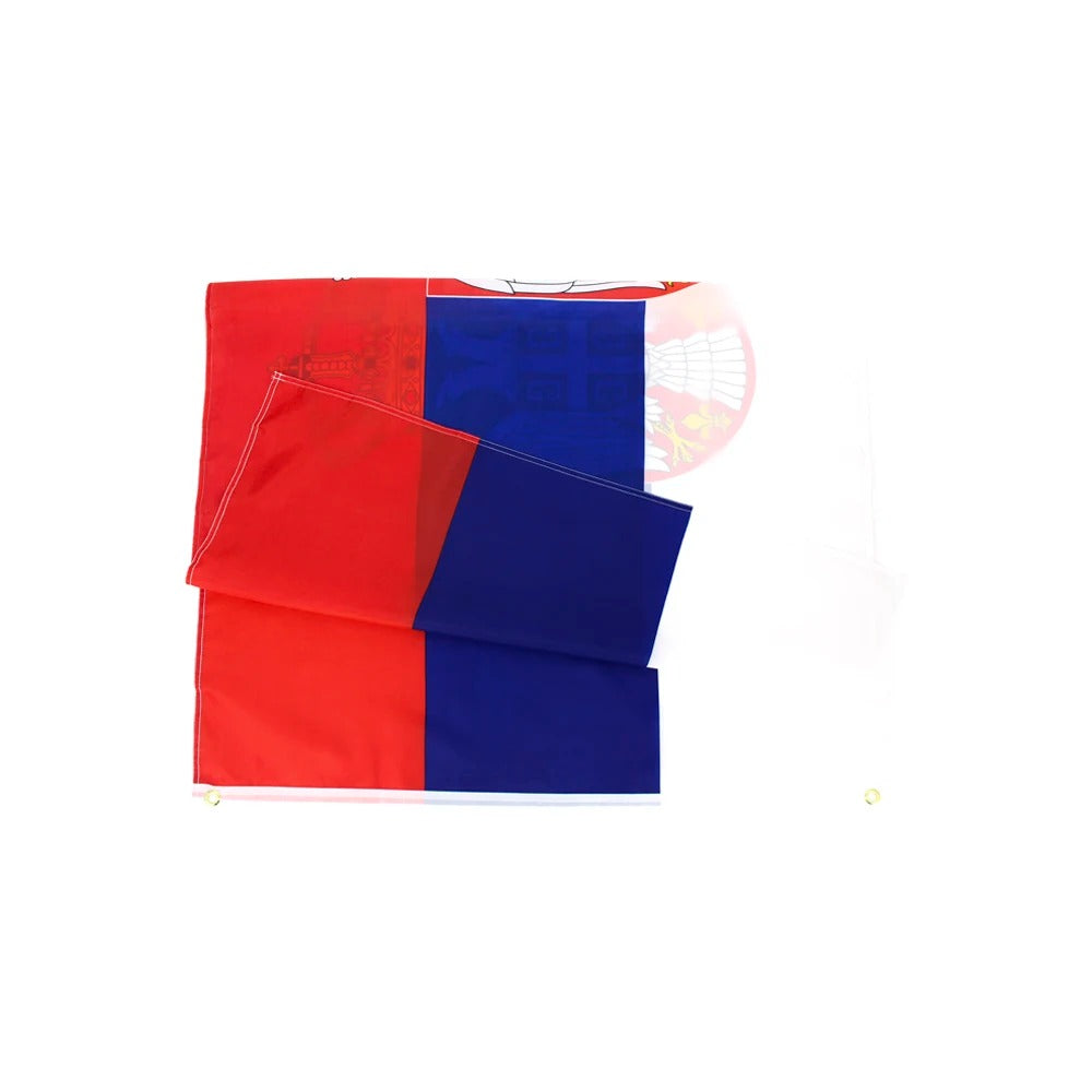 Serbien Flagge 90x150 cm – Wetterfeste Hissfahne mit 2 Ösen zur Befestigung