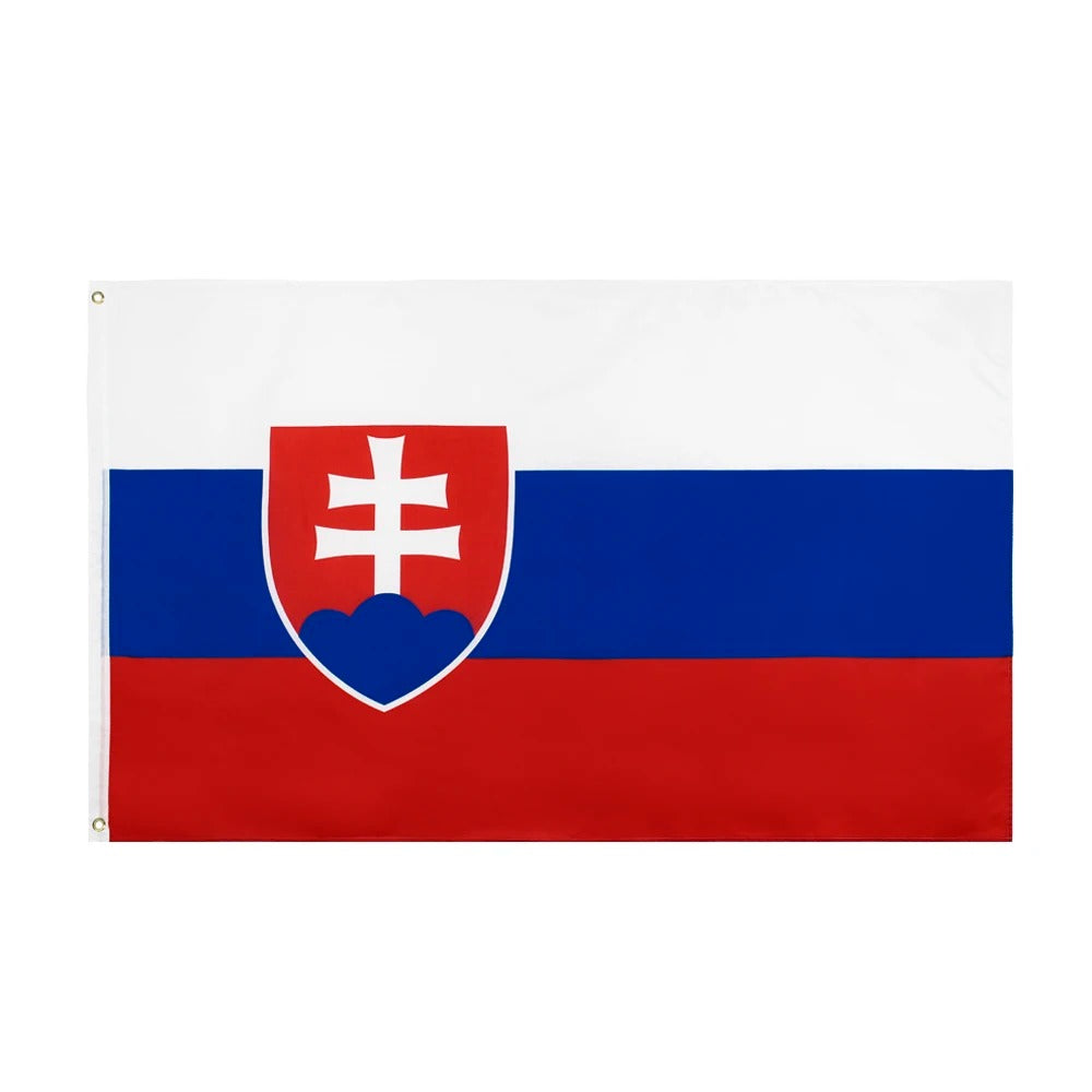 Slowakei Flagge 90x150 cm – Polyesterfahne mit Ösen zur Befestigung