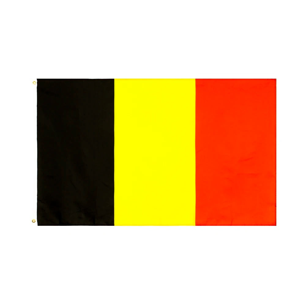 Belgien Flagge 90x150 cm – Polyesterfahne mit Ösen zur Aufhängung