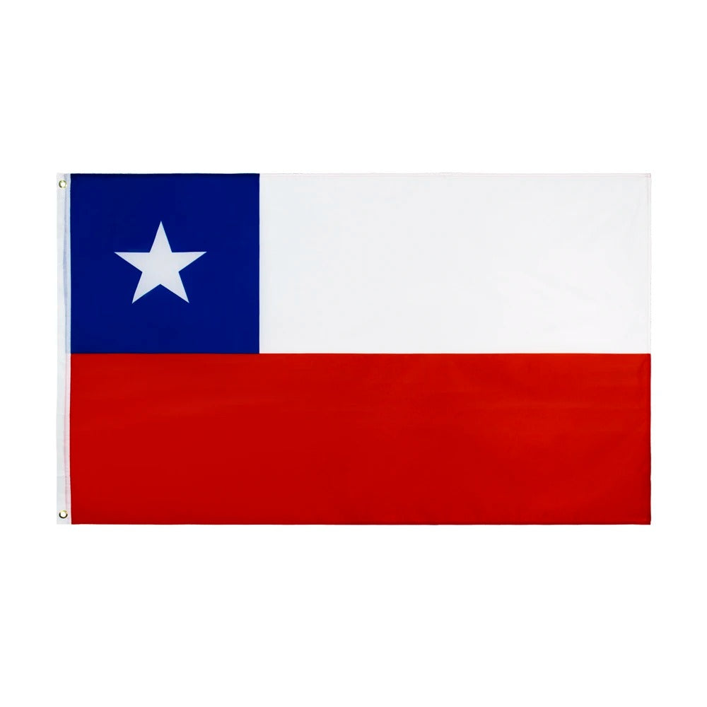 Chile Flagge 90x150 cm – Robuste Nationalfahne mit Ösen zur Befestigung