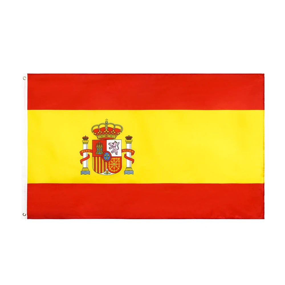 Spanien Fahne 90x150 cm – Polyesterflagge mit praktischer Aufhängung