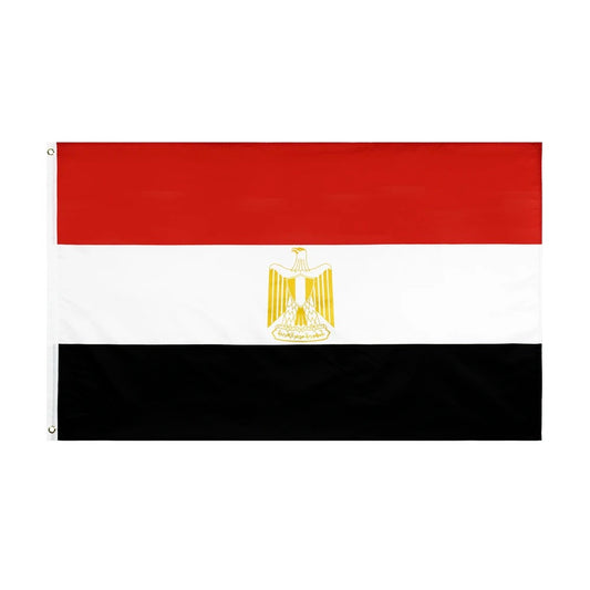 Ägypten Flagge 90x150cm – Polyesterfahne mit 2 Metallösen