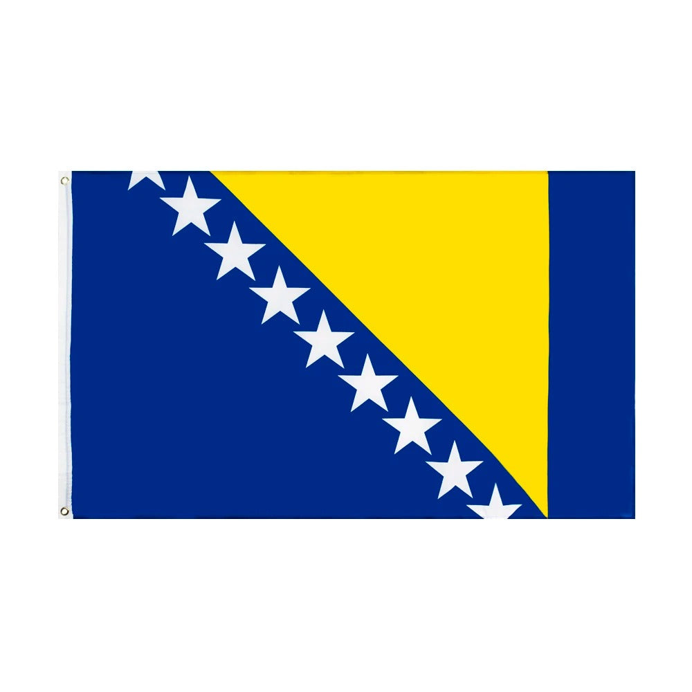 Bosnien Flagge 90x150 cm – Polyesterfahne mit Metallösen