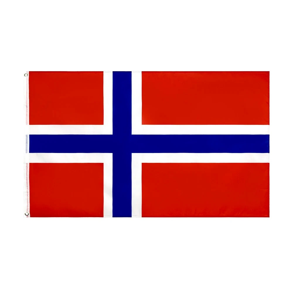 Norwegen Flagge 90x150 cm – Polyesterfahne mit Ösen zum Aufhängen