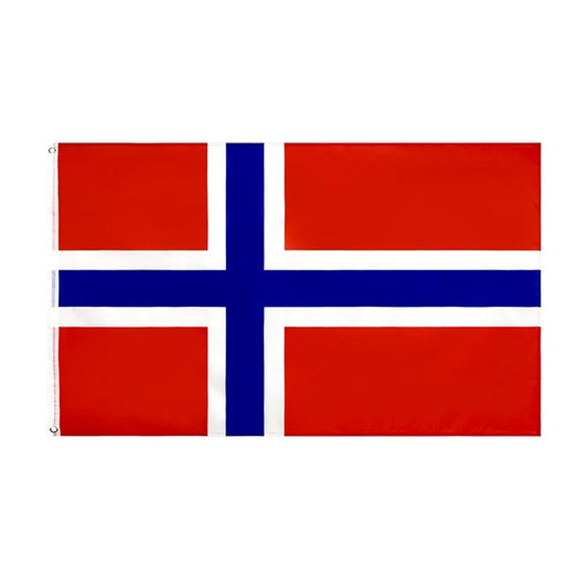 Norwegen Flagge 90x150 cm – Polyesterfahne mit Ösen zum Aufhängen