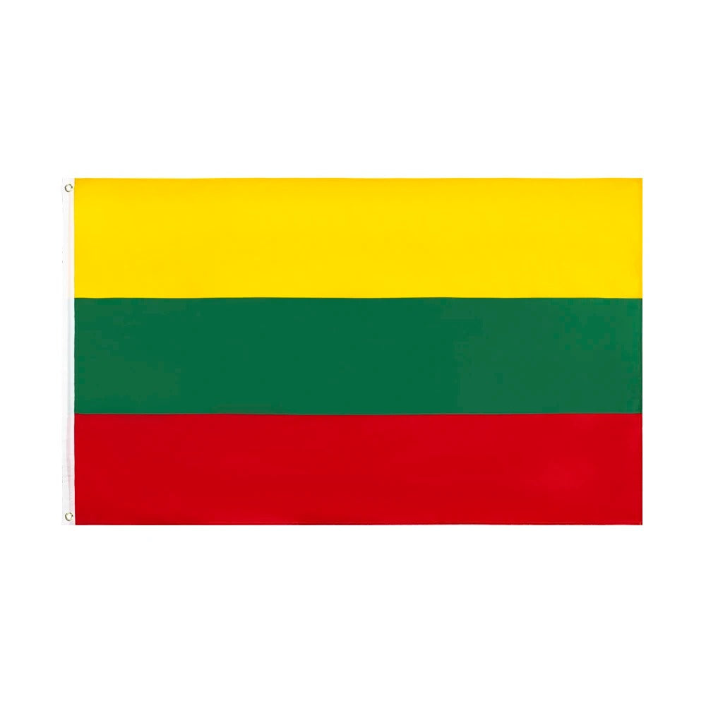 Litauen Flagge 90x150 cm – Polyesterfahne mit Metallösen für einfache Befestigung