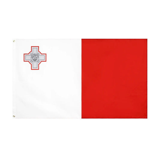 Malta Flagge 90x150 cm – Polyesterfahne mit Ösen zur Befestigung