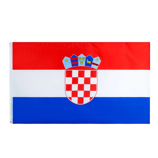 Kroatien Flagge 90x150 cm – Polyesterfahne mit Befestigungsösen