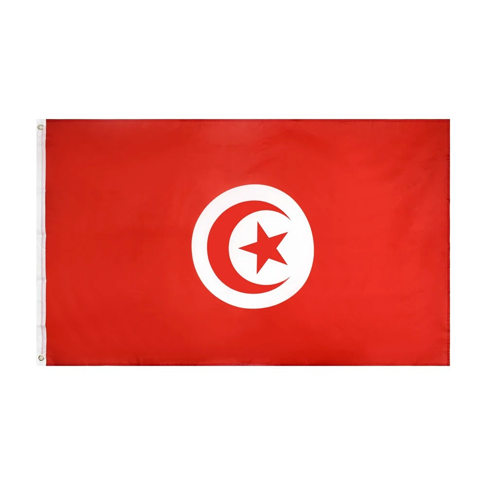Flagge Tunesien 90x150 cm – Polyesterfahne mit Ösen für Balkon & Mast