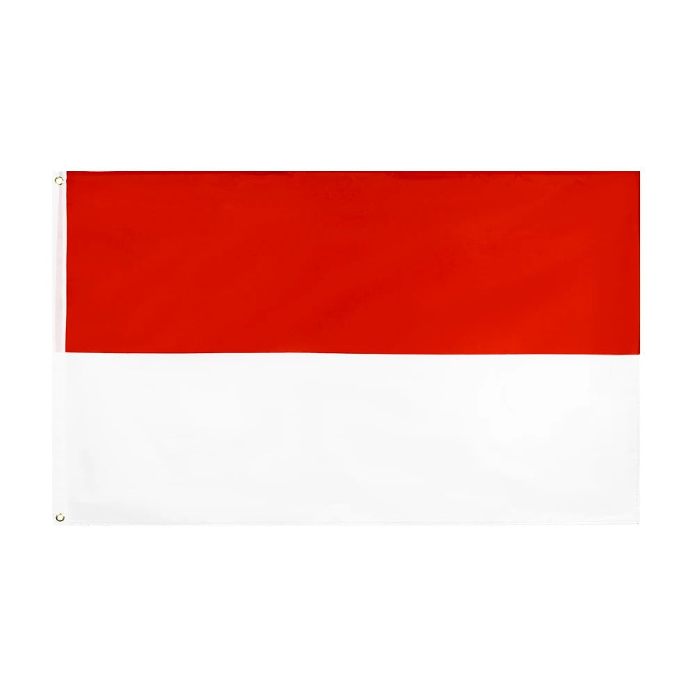 Monaco Fahne 90x150 cm – Polyesterflagge mit Metallösen