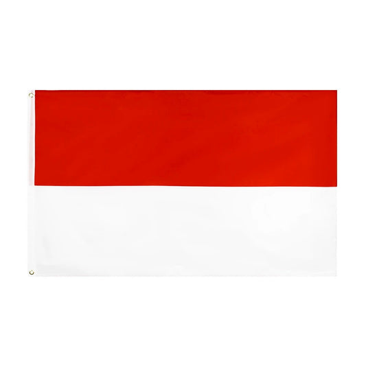 Monaco Fahne 90x150 cm – Polyesterflagge mit Metallösen