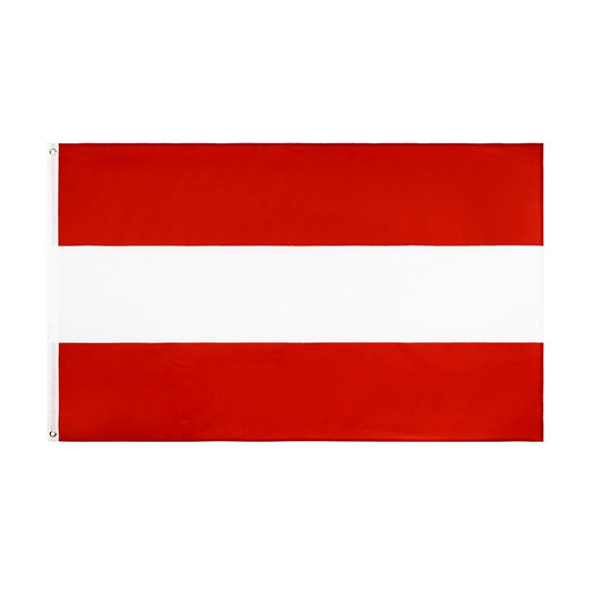 Österreich Flagge 90x150 cm – Polyesterfahne mit Ösen für Innen & Aussen
