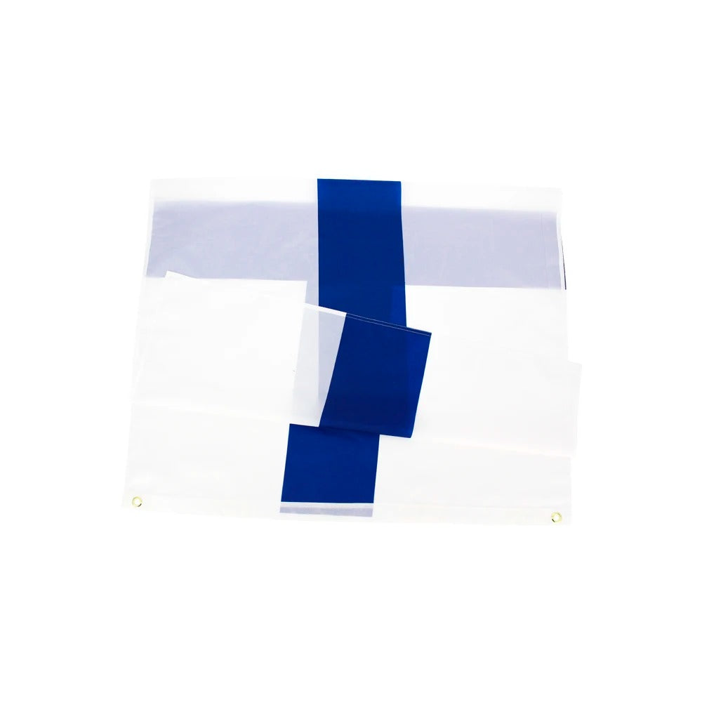 Finnland Flagge 90x150 cm – Polyesterfahne mit Aufhängung für Innen & Aussen
