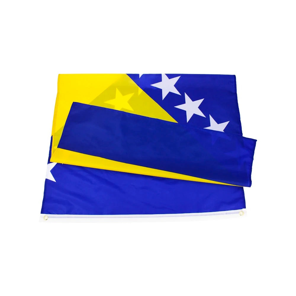 Bosnien Flagge 90x150 cm – Polyesterfahne mit Metallösen