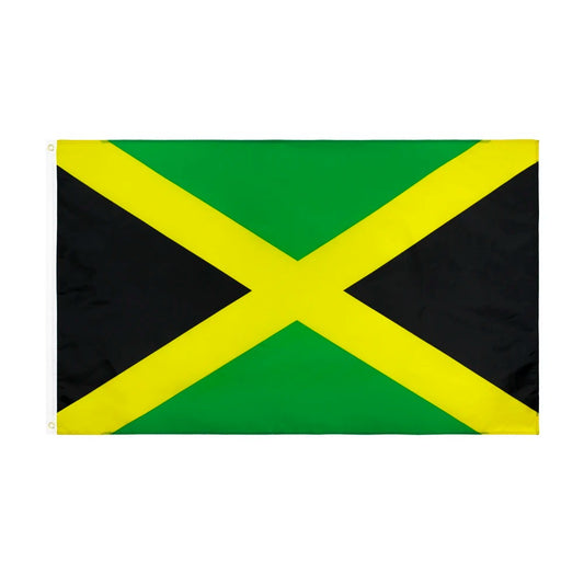 Jamaika Flagge 90x150 cm – Wetterfeste Polyesterfahne mit Ösen