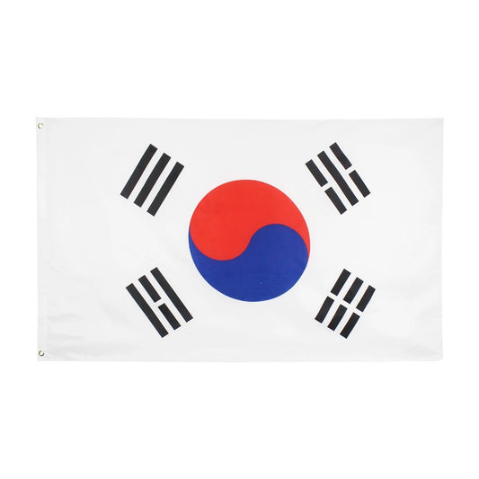 Südkorea Flagge 90x150 cm – Wetterfeste Polyesterfahne mit zwei Ösen