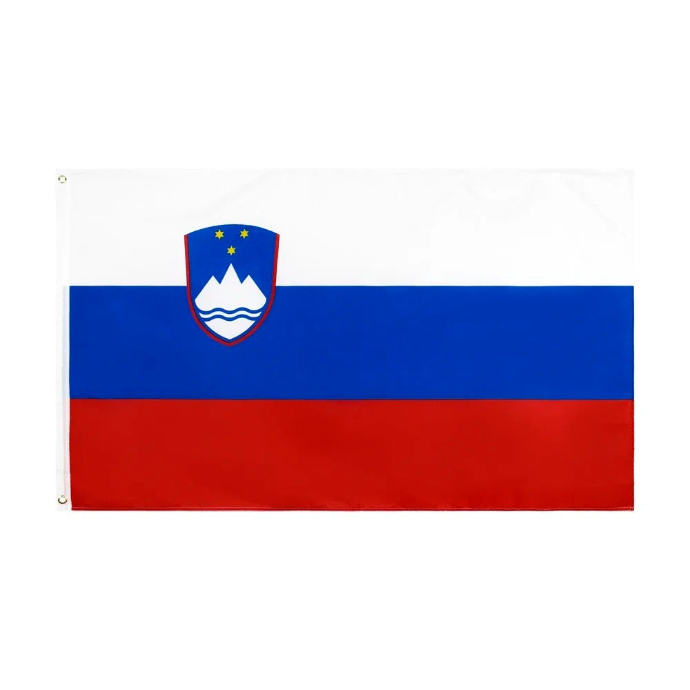 Slowenien Flagge 90x150 cm – Robuste Polyesterfahne mit Ösen zur Aufhängung