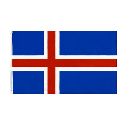 Island Flagge 90x150 cm – Wetterbeständige Polyesterfahne mit Ösen