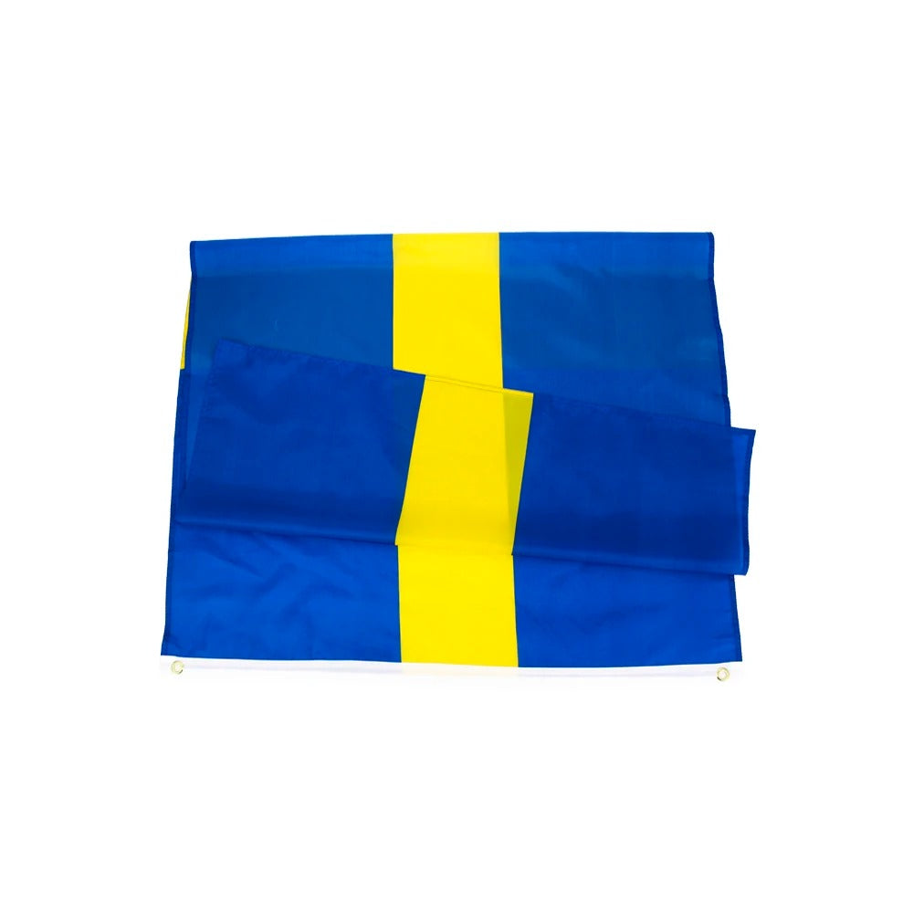 Schweden Flagge 90x150 cm – Polyesterfahne mit Metallösen für Innen und Aussen