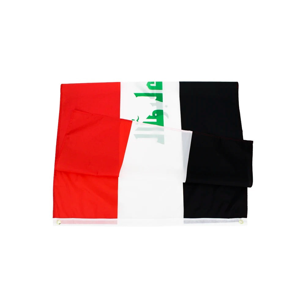 Irak Fahne 90x150 cm – Stabile Nationalflagge mit Metallösen zur Befestigung