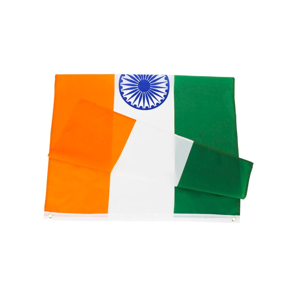 Indien Flagge 90x150 cm – Polyesterfahne mit Metallösen