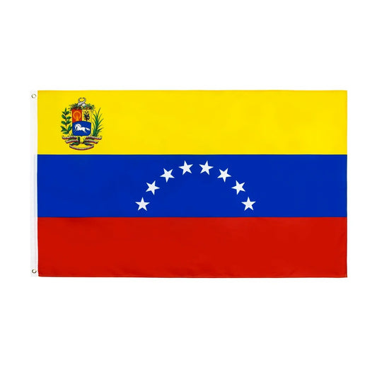 Venezuela Flagge 90x150 cm – Polyester Hissfahne mit 2 Ösen